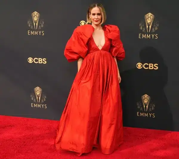 Sep 19, 2021; Los Angeles, CA, USA; Sarah Paulson arrives at the 73rd Emmy Awards at L.A. Live. Mandatory Credit: Robert Hanashiro-USA TODAY. Sarah Paulson continues to honor Diane Keaton by sharing some personal messages while remembering her friend.