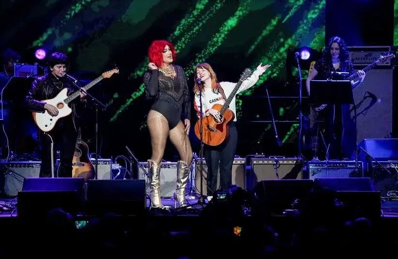 Hayley Williams performs during the Love Rising concert at Bridgestone Arena in Nashville, Tenn., Monday, March 20, 2023. Loverising 032123 An 011