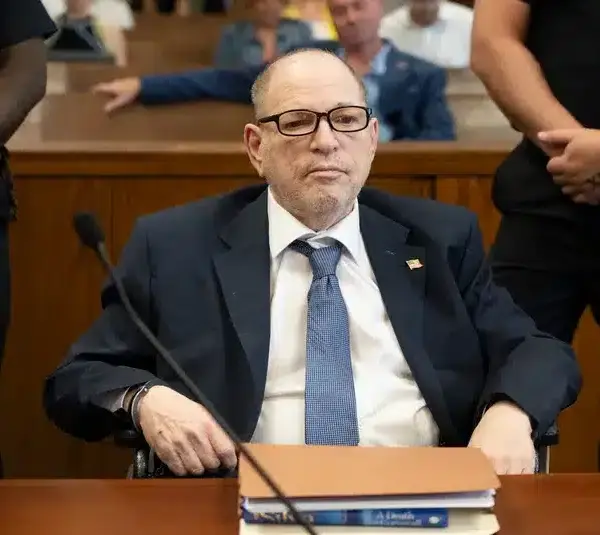 July 19, 2024; New York, NY, USA; Former media executive and producer Harvey Weinstein appears in Manhattan court. Mandatory Credit: Steven Hirsch/Pool via USA TODAY NETWORK
