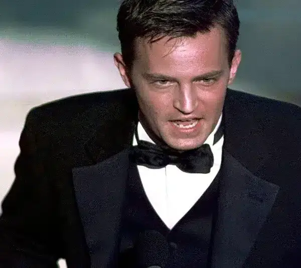 September 14, 1997; Los Angeles, CA; Matthew Perry is a presenter at the 49th Annual Emmy Awards. Mandatory Credit: Bob Riha Jr./USA TODAY-USA TODAY NETWORK