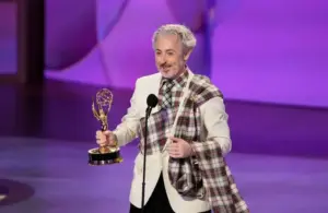 Alan Cumming, host of ‘The Traitors accepts the award for outstanding reality competition programat the 76th Emmy Awards at the Peacock Theater on Sunday, Sept. 15, 2024 in Los Angeles. Alan Cummings will host BAFTA 2026