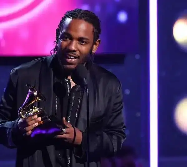Kendrick Lamar accepts Best Rap Album during the 60th Annual Grammy Awards at Madison Square Garden on Jan. 28, 2018.
