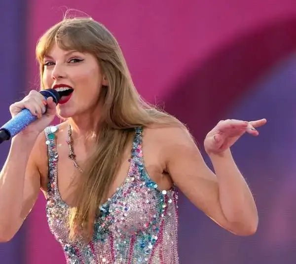 Taylor Swift on stage during her Eras Tour