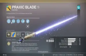 Destiny 2: Renegades Fire and Ice Mission Praxic Blade/Praxic Blade Review