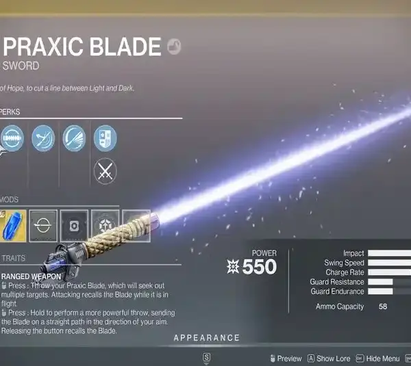 Destiny 2: Renegades Fire and Ice Mission Praxic Blade/Praxic Blade Review