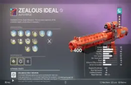 Zealous Ideal God Roll Guide in Destiny 2