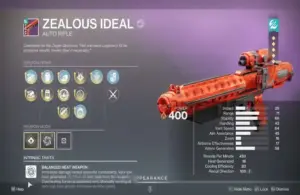Zealous Ideal God Roll Guide in Destiny 2
