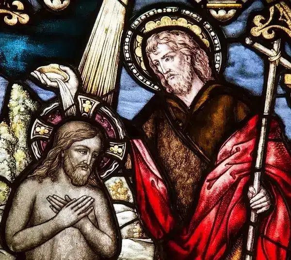 Church window, Baptism, Sacrament, John the Baptist