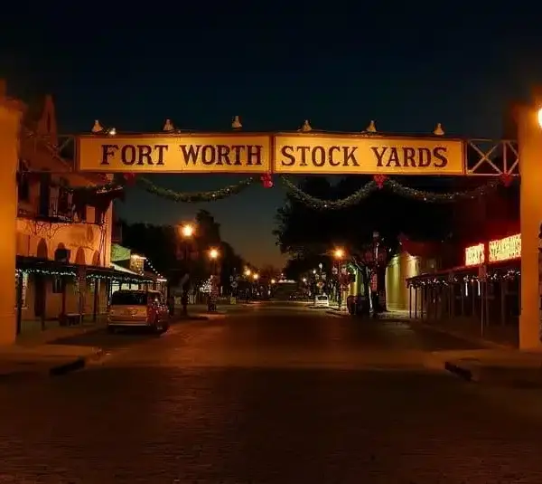 The Fort Worth Stockyards make the list of places with unique holiday traditions at Christmas.