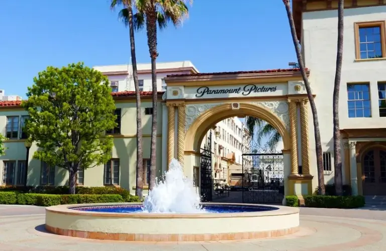 Paramount Studios Bronson Gate, Melrose Avenue, Los Angeles, CA, USA