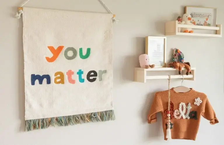 You Matter wall hanging, mental health routine