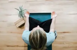 a person meditating, meditate, meditation