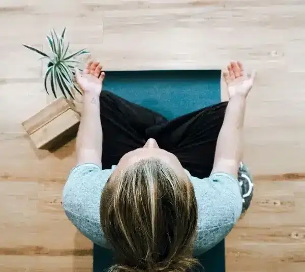 a person meditating, meditate, meditation