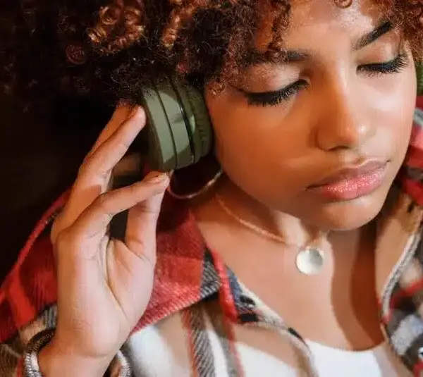 The sound of new music from a new artist making waves in your headphones.
