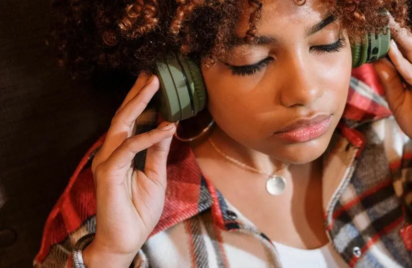 The sound of new music from a new artist making waves in your headphones.