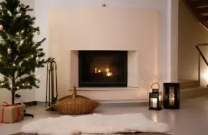 cozy hygge inspired living room for the winter