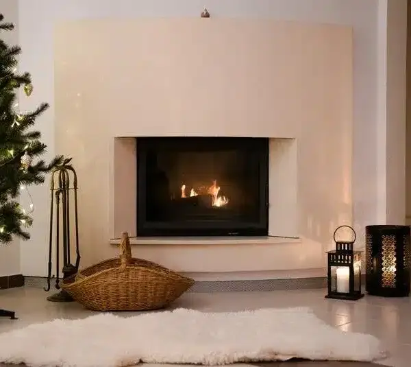 cozy hygge inspired living room for the winter