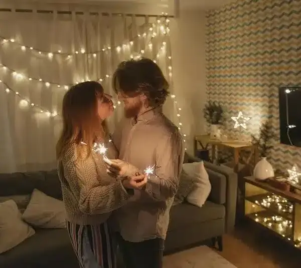 Staying in with your love on New Year's Eve is memorable and romantic.