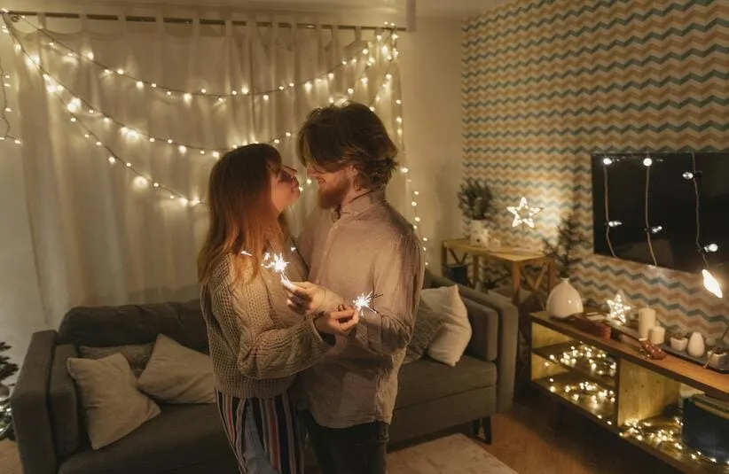 Staying in with your love on New Year's Eve is memorable and romantic.