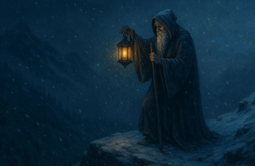 The Hermit Tarot Card, Winter's Embrace