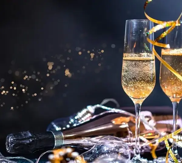 Wine, Glasses, Toast, New Year