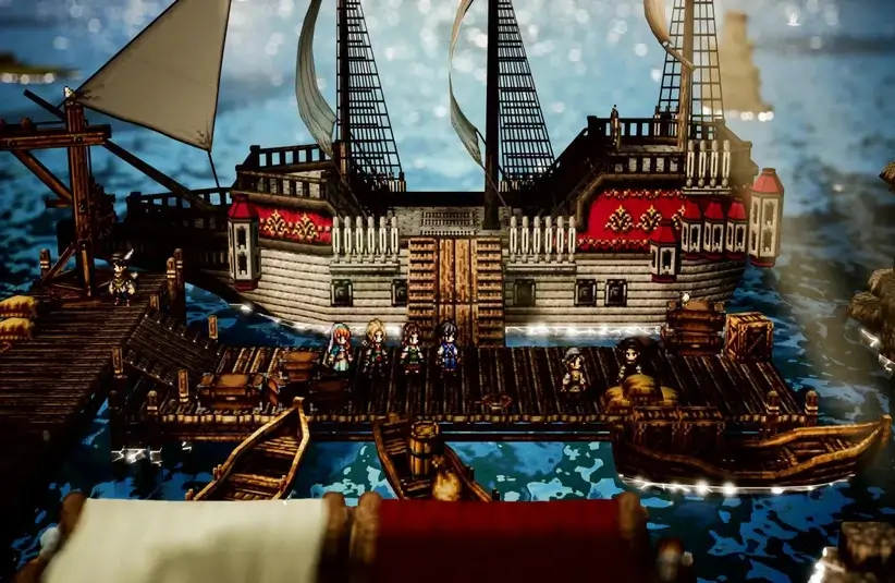 Screenshot of Octopath Traveler 0 Gameplay