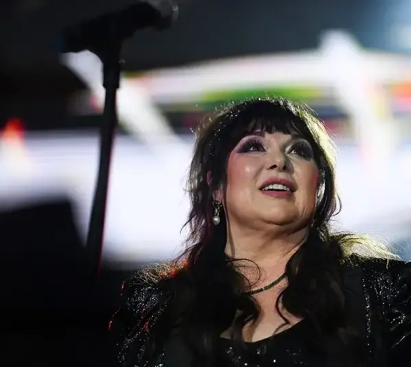 Ann Wilson of Heart performs with The Jim Irsay Band at Lucas Oil Stadium's Irsay Collection event Friday, Sept. 9, 2022 in Indianapolis. A handful of artists performed at the free event to kick off the NFL Season and showcase a rock history exhibit.