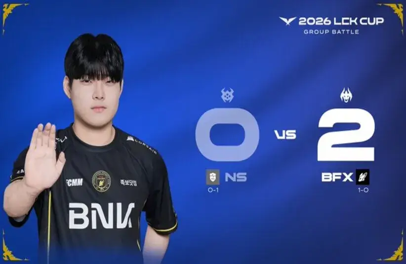 BFX defeating NS in the LCK Cup