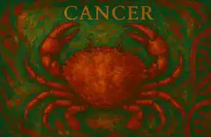 The astrological sign of Cancer is represented by the crab.