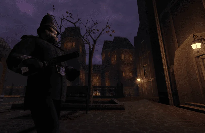 Hightown is infested with patrolling pig-like creatures called Constables