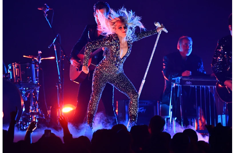 Lady Gaga performs "Shallow" during the 61st Annual GRAMMY Awards on Feb. 10, 2019, at STAPLES Center in Los Angeles, California.