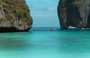 Maya Bay. One of the world’s most popular beaches, made famous by the 2000 film The Beach, starring 2026 Best Actor Nominee Leonardo DiCaprio, Oscars