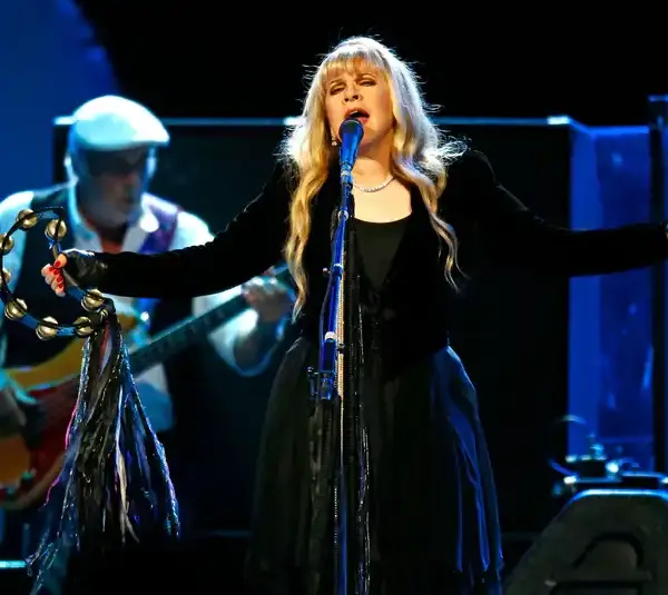 Stevie Nicks, pictured performing with Fleetwood Mac, got married on January 29, 1983.