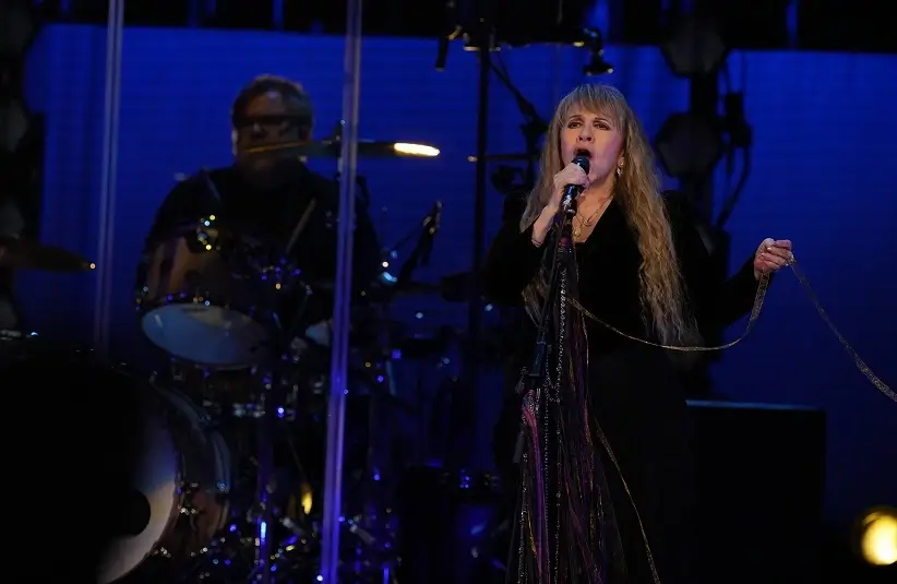 Stevie Nicks performs her hit songs in front of a large crowd on Tuesday, June 21, 2022, at Ruoff Music Center in Noblesville, Indiana.