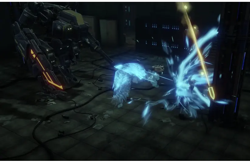 Nova in Parasite Mutant holds great power, image of a laser bird attack