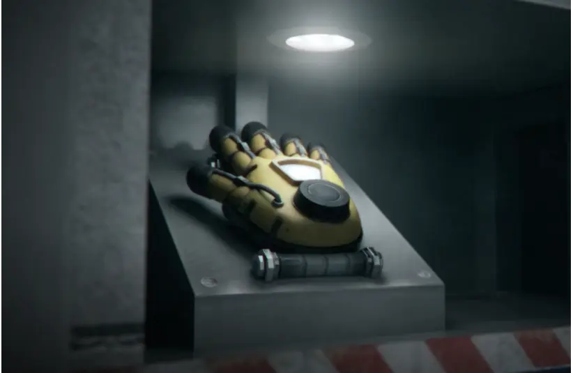 Poppy Playtime Chapter 5 features new tools and mechanics, image of a Yellow Grab Pack Hand