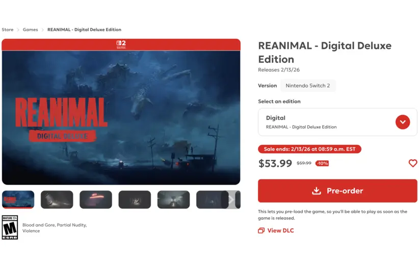 REANIMAL demo is out for Nintendo Switch 2