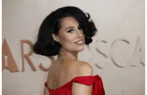 Raye on the red carpet at the 97th Oscars at the Dolby Theatre at Ovation Hollywood in Los Angeles on Sunday, March 2, 2025.