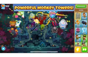 Screenshot from Bloons TD 6, Tower Defense Game, Epic Games Store