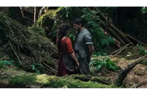 Jessie Buckley and Paul Mescal in a scene from "Hamnet" (2025). The film won Best Motion Picture during the Golden Globes 2026