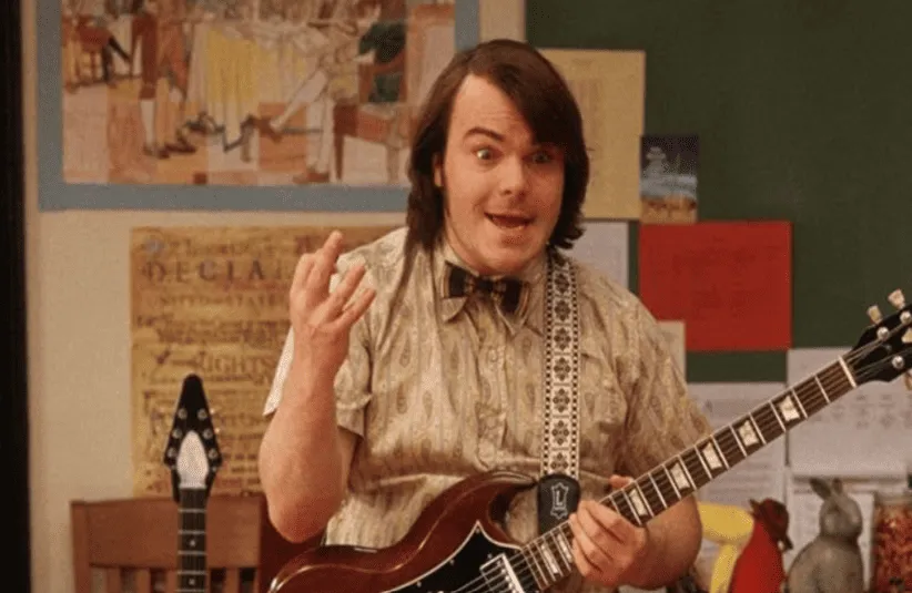 Jack Black starring in "School of Rock" (2023) from Paramount Pictures.
