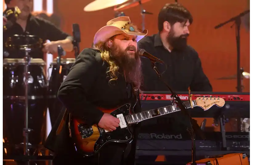 Chris Stapleton performs at the 2023 Grammy Awards.