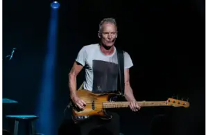 Sting performs "Russians" onstage at the Filmore Detroit.
