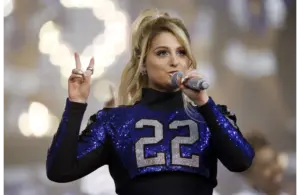 Nov 22, 2018; Arlington, TX, USA; Meghan Trainor performs at halftime during the game between the Dallas Cowboys and the Washington Redskins at AT&T Stadium. Mandatory Credit: Tim Heitman-Imagn Images