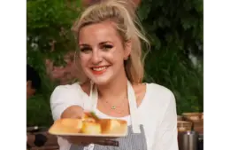 Top Chef season 16 winner Kelsey Barnard Clark (also known as Kelsey Clark) shows off one of her creations during the 2019 Food & Wine Classic in Aspen. Aspen Food Wine Classic 2019