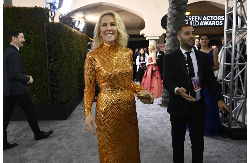 Jan 19, 2020; Los Angeles, CA, USA; Catherine O'Hara arrives at the 26th Annual Screen Actors Guild Awards at the Shrine Auditorium. Mandatory Credit: Robert Hanashiro-USA TODAY