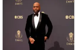 Sep 19, 2021; Los Angeles, CA, USA; Karamo Brown arrives at the 73rd Emmy Awards at L.A. Live. Mandatory Credit: Robert Hanashiro-USA TODAY