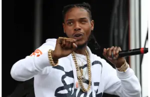 May 21, 2016; Baltimore, MD, USA; Fetty Wap entertains Infield Fest fans during the 141st running of the Preakness Stakes at Pimlico Race Course. Mandatory Credit: Mitch Stringer-Imagn Images