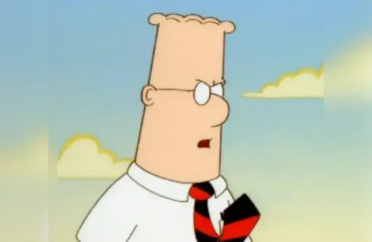 Dilbert in an episode of the TV Series, "Dilbert" called "Holiday" (1999). The show was based off the comic strip created by Scott Adams
