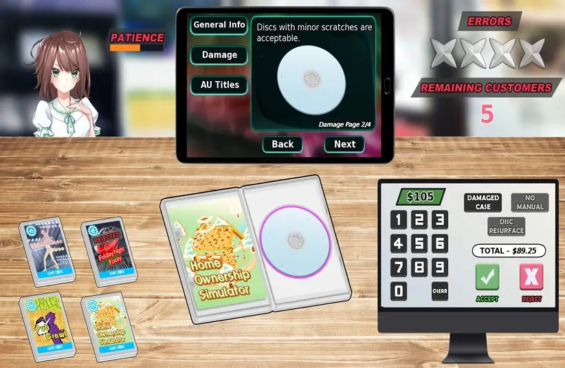 A still from Help! I'm Turning into a Mermaid! where you work at the game store.